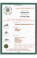 Certificate of Registration of Rice Mill / Processing Unit